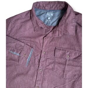 Mountain Hardwear Mens Burgundy Long Sleeve Button Down Shirt XL
